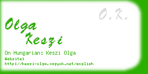 olga keszi business card